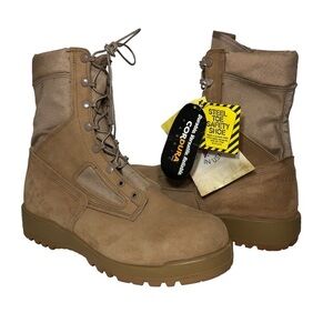 Steel-Toe Tactical Boots in Coyote Brown - Unbranded